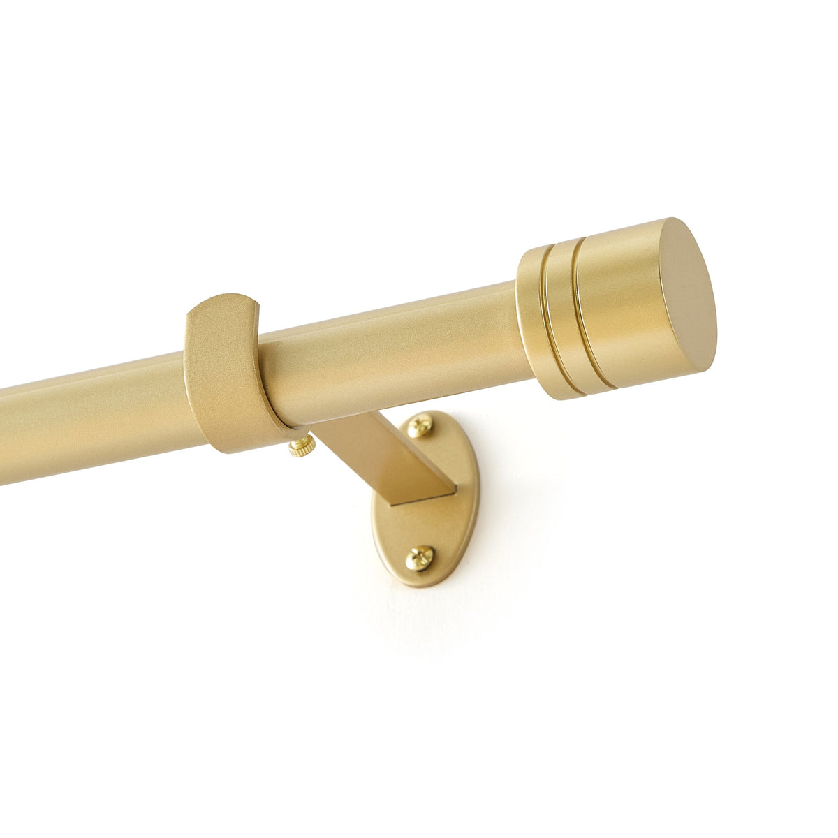 Lenox Verona 1” Single Curtain Rod with Cylinder End Cap Finial Design