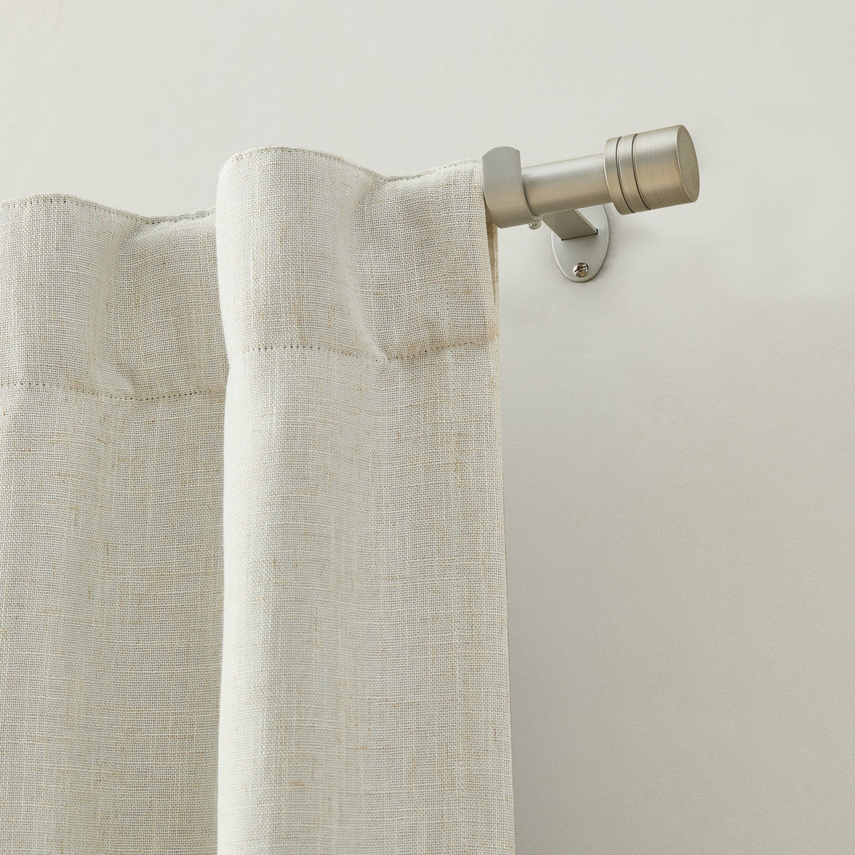 Lenox Verona 1” Single Curtain Rod with Cylinder End Cap Finial Design