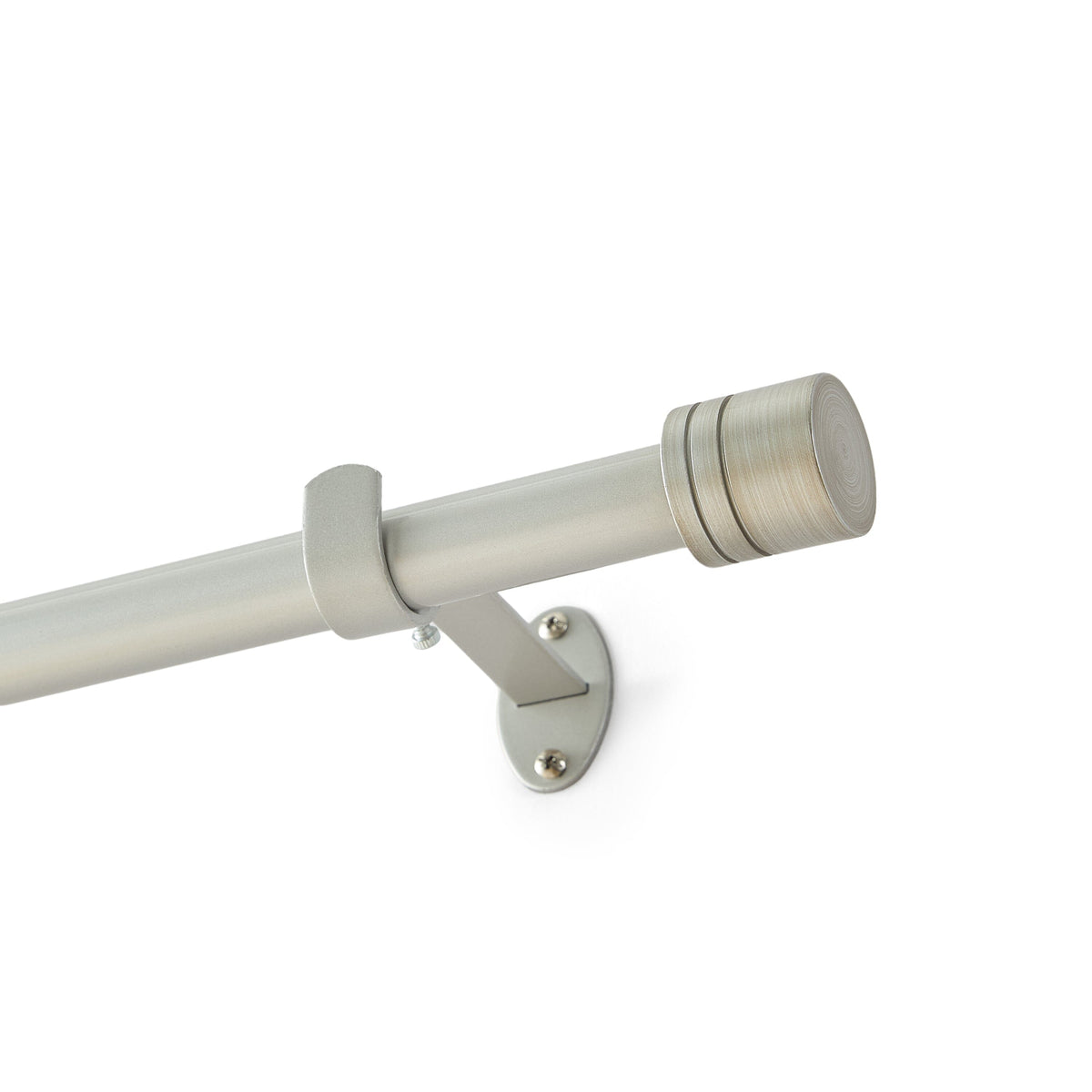 Lenox Verona 1” Single Curtain Rod with Cylinder End Cap Finial Design