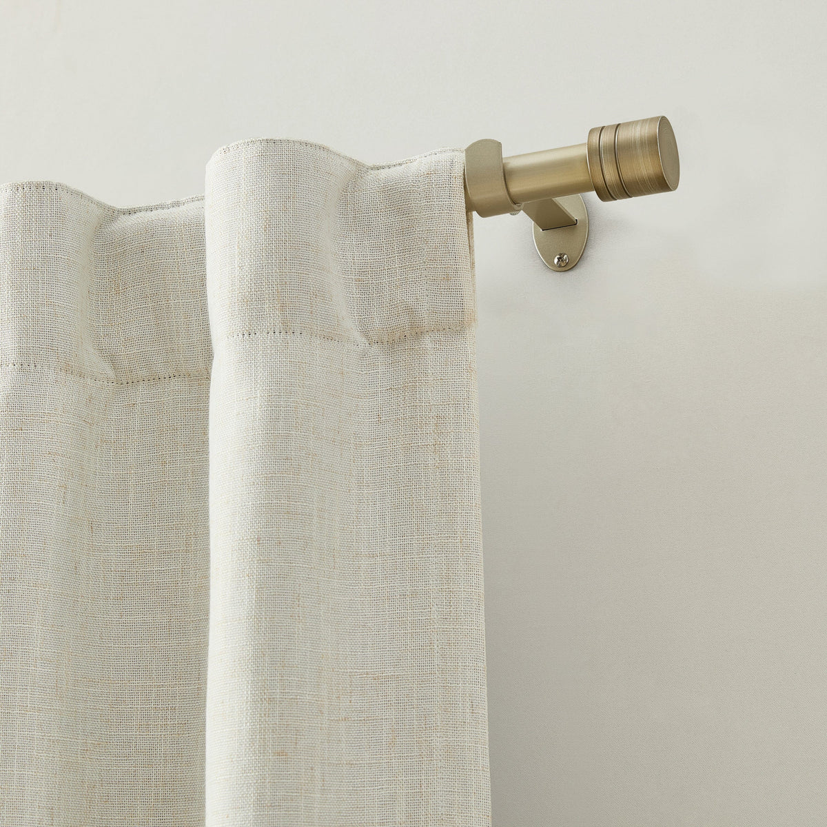 Lenox Verona 1” Single Curtain Rod with Cylinder End Cap Finial Design