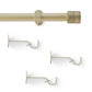 Lenox Verona 1” Single Curtain Rod with Cylinder End Cap Finial Design