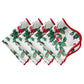 Vintage Holly Scallop Border Napkins, Set of 4