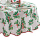 Vintage Holly Scallop Border Tablecloth
