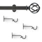 Walker 1” Single Curtain Rod with Cage Ball Finial