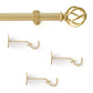 Walker 1” Single Curtain Rod with Cage Ball Finial