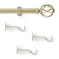 Walker 1” Single Curtain Rod with Cage Ball Finial