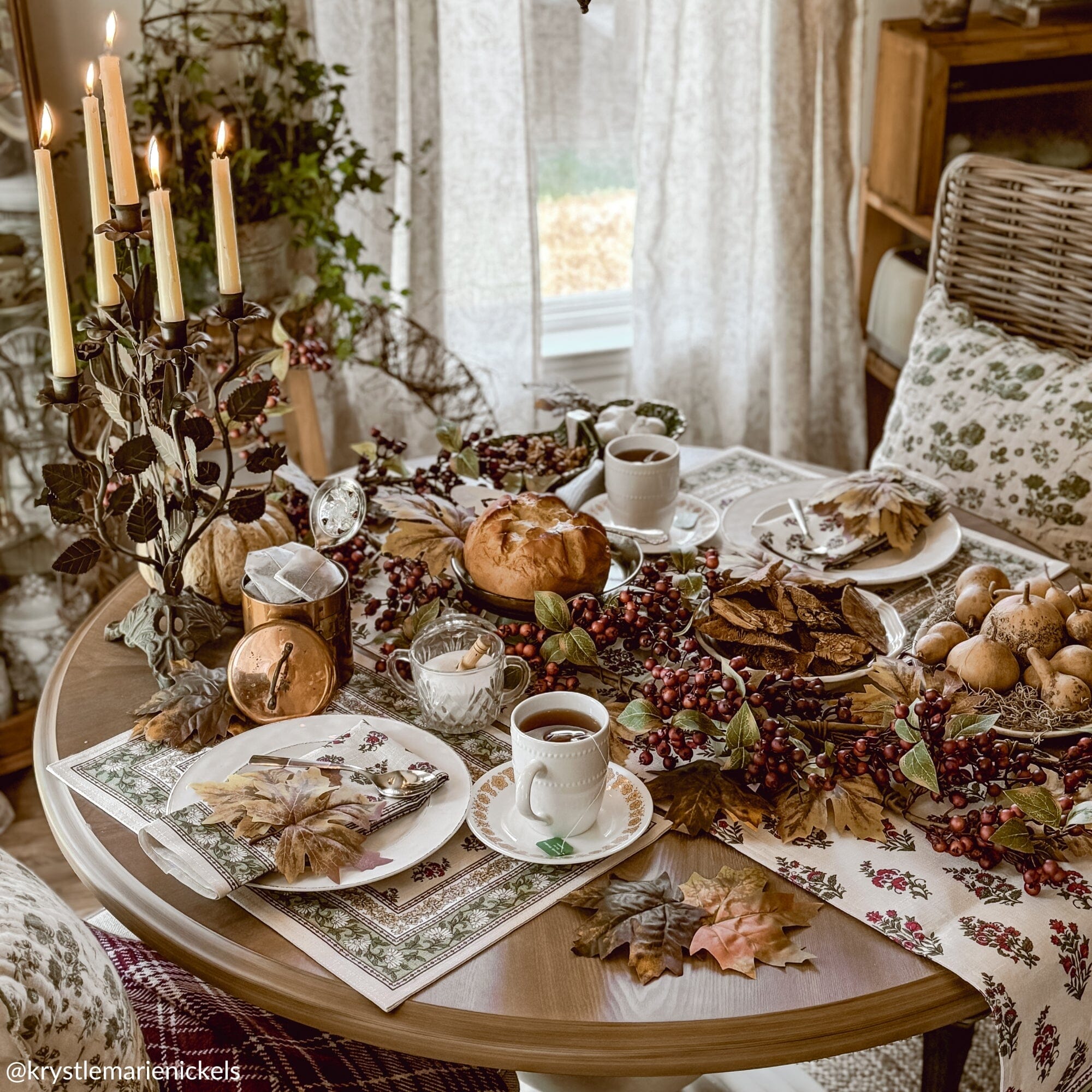 アンティーク雑貨 Victorian Printed Cotton Mats Set 4 Nomad Harvest Block Print Placemats, Set of 4 – Threadmade Home