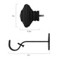 polyresin curtain rod with decorative finial