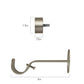 polyresin curtain rod with decorative finial