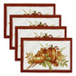 Autumn Grove Placemat Set of 4 with Pumpkin on center and orange border
