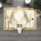 metallic napkin set of 4