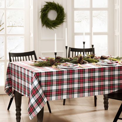 Christmas Classic Holiday Plaid Cotton Tablecloth