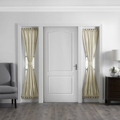 Colette Faux Silk Sidelight Door Window Panel-Elrene Home Fashions