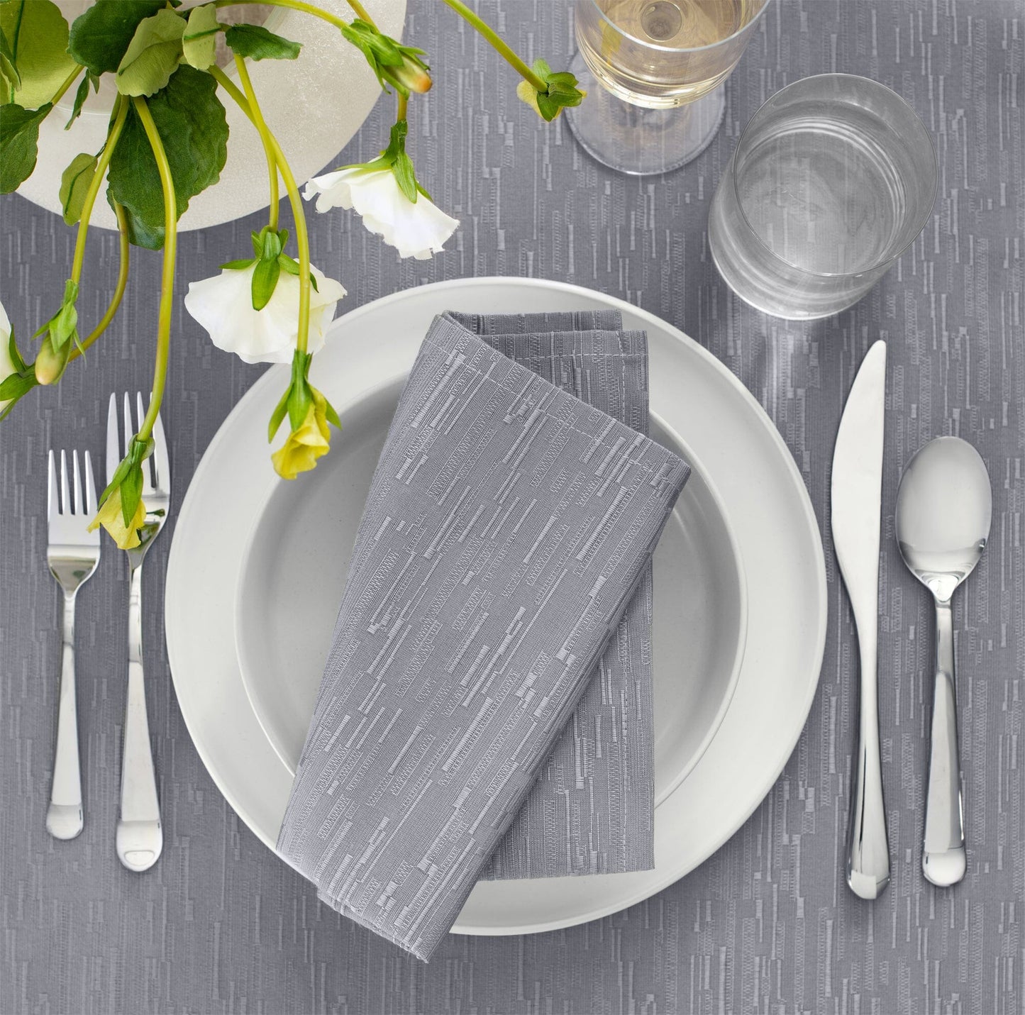Continental Solid Texture Water and Stain Resistant Napkins, Set of 4
