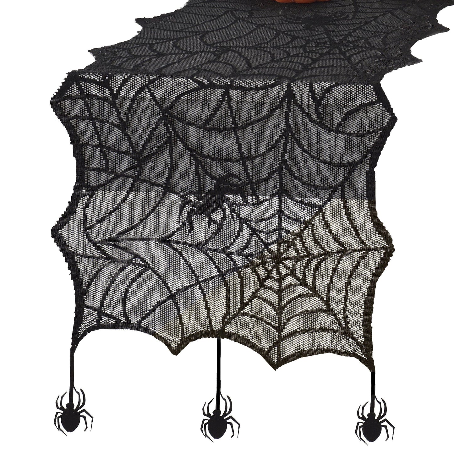 Crawling Halloween Spider Lace Table Runner