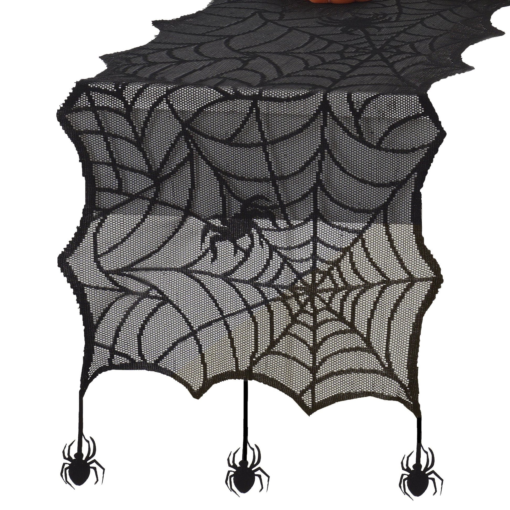 Crawling Halloween Spider Lace Table Runner