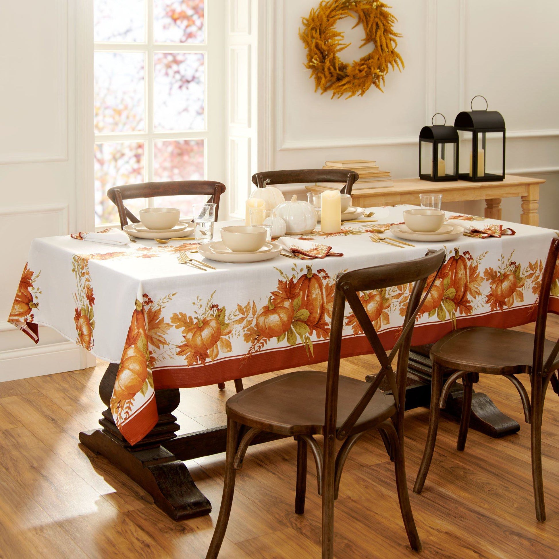 Autumn Pumpkin Grove Fall Pumpkin Harvest Thanksgiving Tablecloth