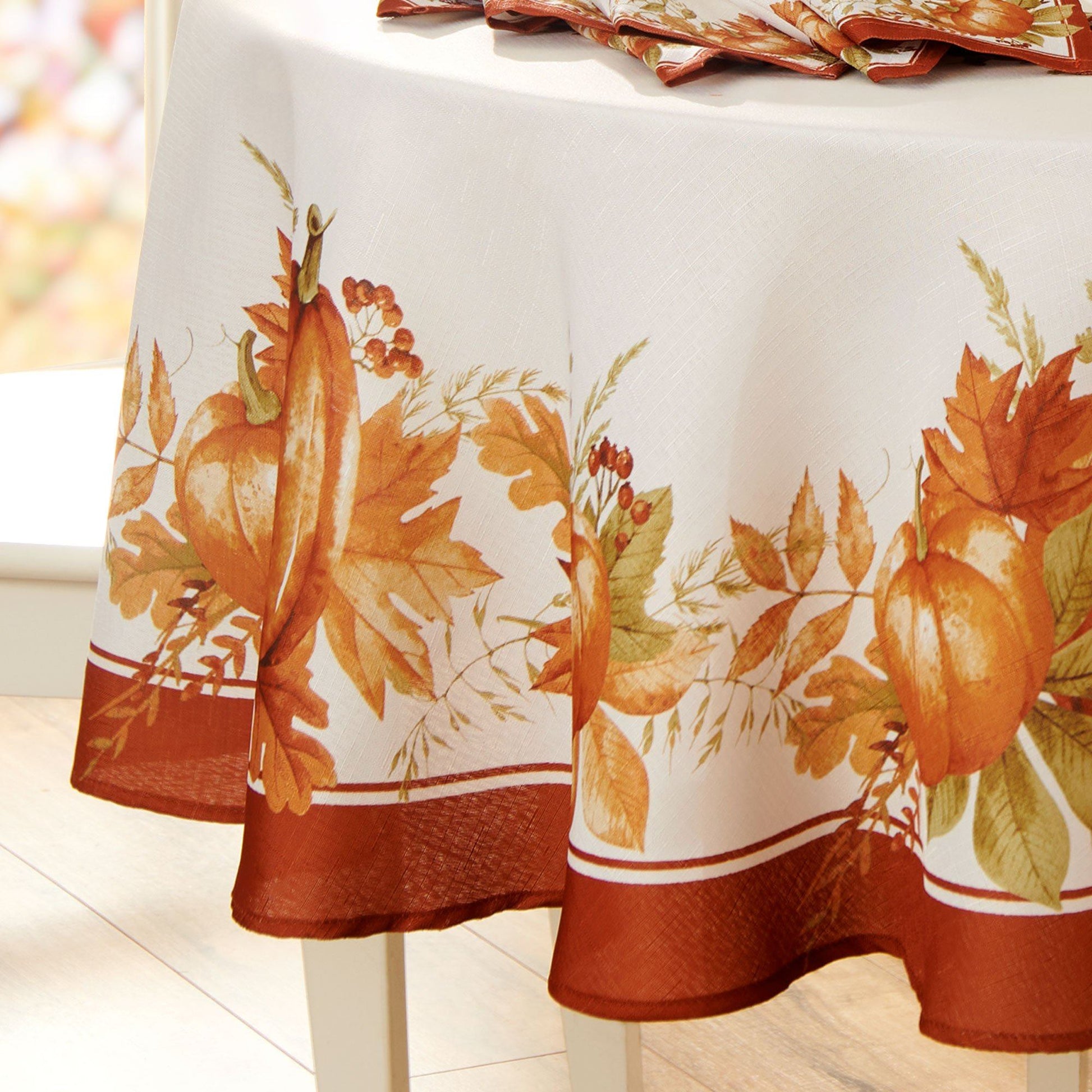 Autumn Pumpkin Grove Fall Pumpkin Harvest Thanksgiving Tablecloth