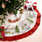 Santa’s Snowy Sleighride Christmas Tree Skirt-Elrene Home Fashions