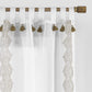 Shilo Boho Sheer Tab Top Window Curtain Panel with Tassels-Elrene Home Fashions