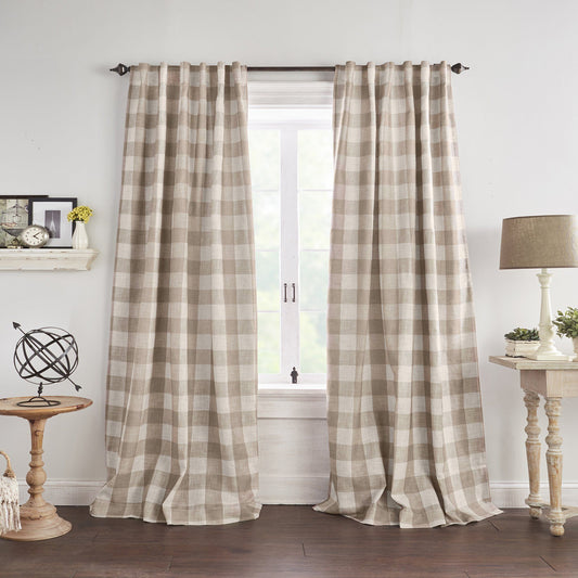 Grainger Buffalo Check Blackout Window Curtain-Elrene Home Fashions
