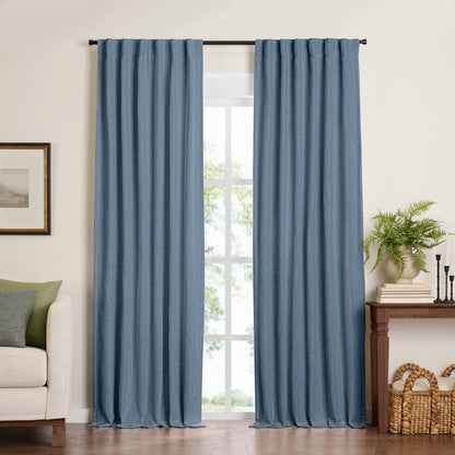 Panel de cortina opaca para ventana con textura sólida de Harrow