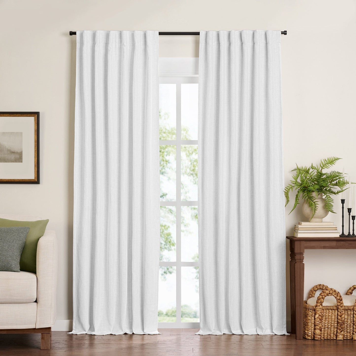 Harrow Solid Texture Blackout Window Curtain Panel