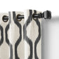 Cortina de ventana para oscurecer la habitación de lino geométrico Renzo Ikat