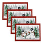 Snowman Winterland Holiday Snowflake Placemat, Set of 4-Elrene Home Fashions