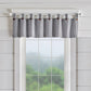 Tucker Ticking Stripe Button Tab Top Window Tier and Valance-Elrene Home Fashions