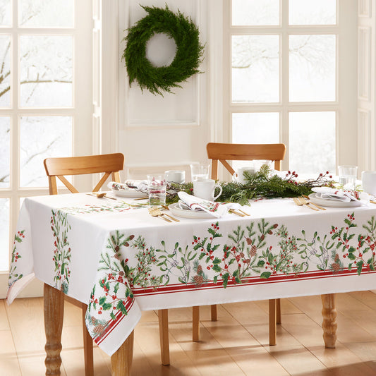 Winter Holiday Berry Tablecloth