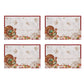 Holiday Turkey Bordered Fall Placemat, Set of 4