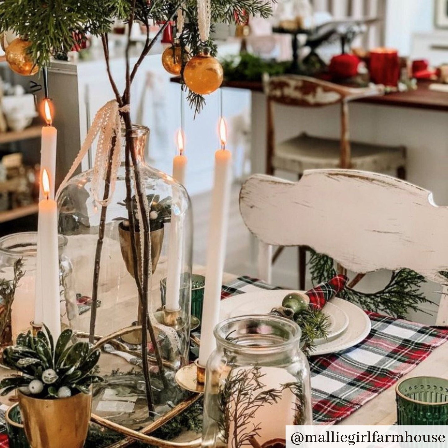 Christmas Classic Holiday Plaid Cotton Napkin Set of 8